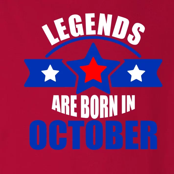 Legends Are Born in October Stars Toddler Long Sleeve Shirt