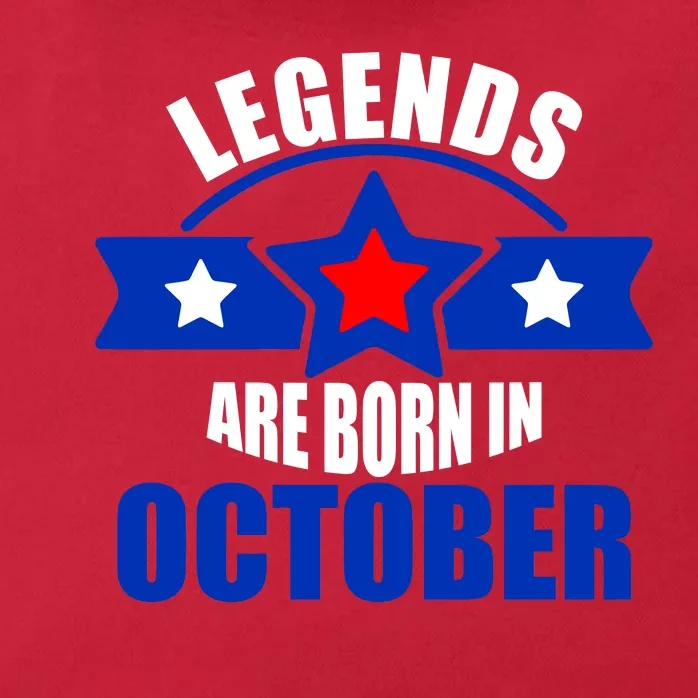 Legends Are Born in October Stars Zip Tote Bag