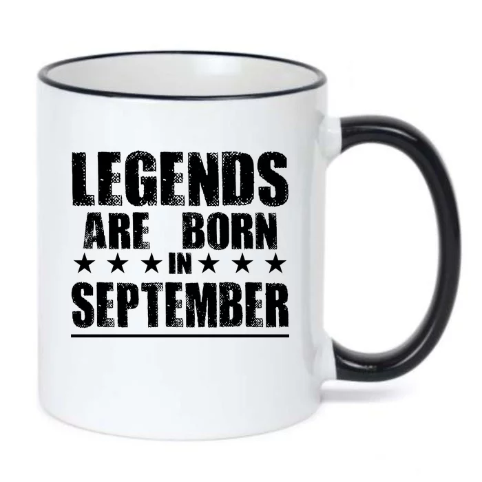 Legends Are Born In September Birthday Black Color Changing Mug