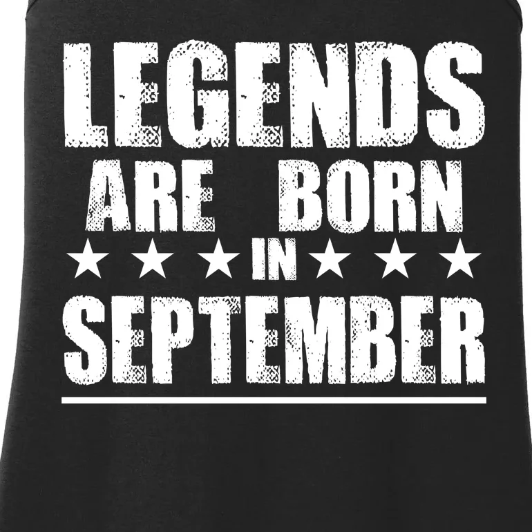 Legends Are Born In September Birthday Ladies Essential Tank