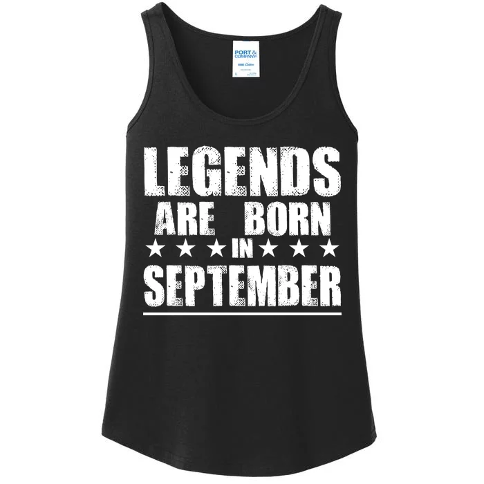 Legends Are Born In September Birthday Ladies Essential Tank