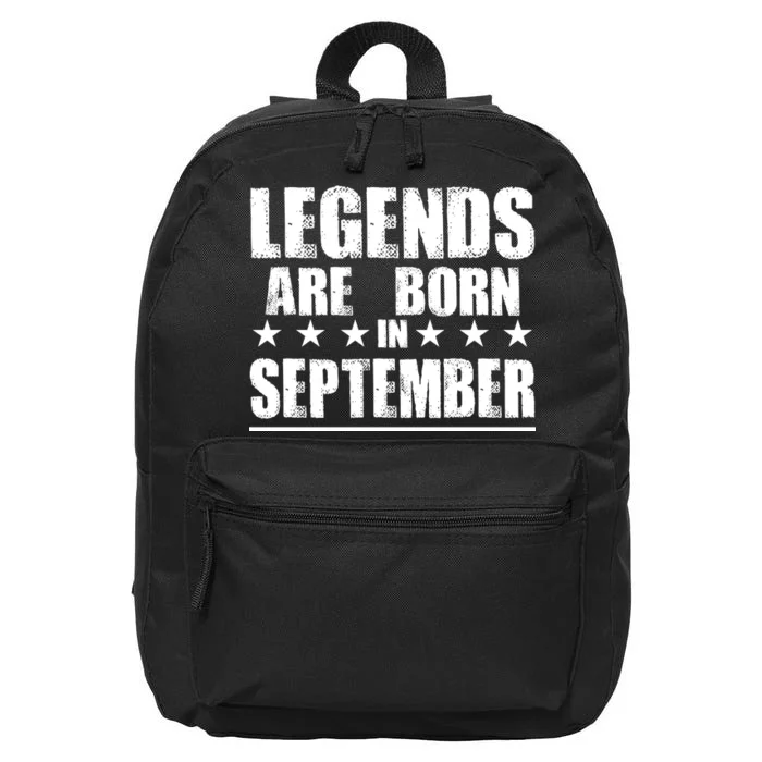 Legends Are Born In September Birthday 16 in Basic Backpack