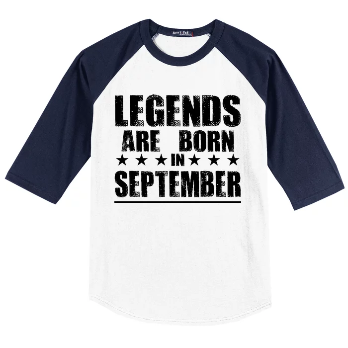 Legends Are Born In September Birthday Baseball Sleeve Shirt