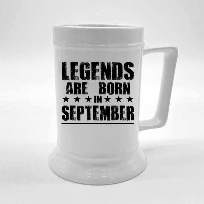 Legends Are Born In September Birthday Front & Back Beer Stein