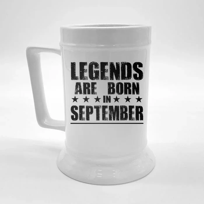 Legends Are Born In September Birthday Front & Back Beer Stein