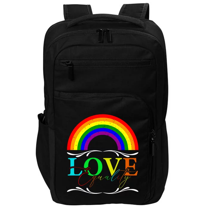 Love Equality Happy Pride Month Graphic Impact Tech Backpack