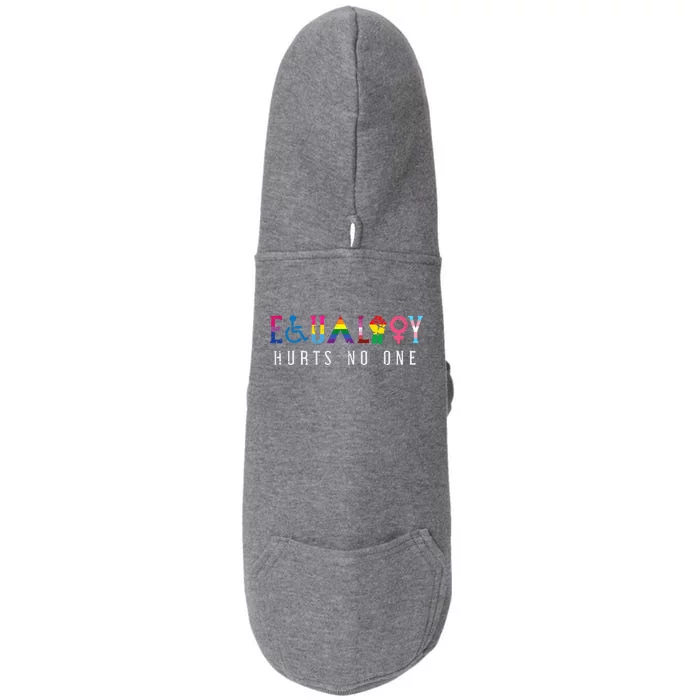 Lgbt Equality Hurts No One Pride Human Rights Doggie 3-End Fleece Hoodie