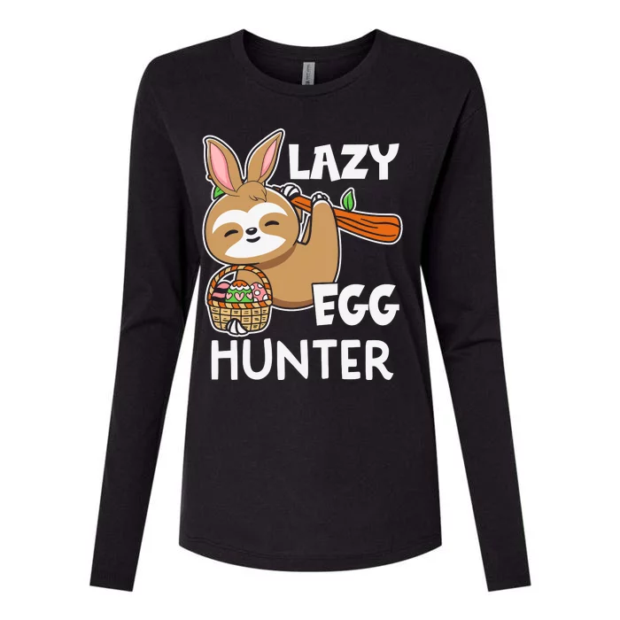 Lazy Egg Hunter Sloth Happy Easter Day Gift For Toodler kids Womens Cotton Relaxed Long Sleeve T-Shirt