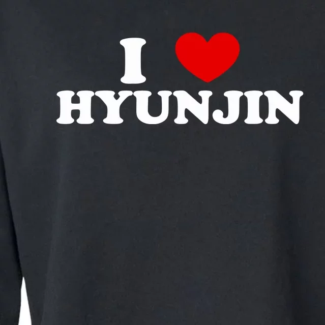 Layy Exe I Love Hyunjin Cropped Pullover Crew