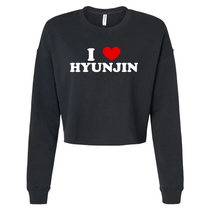 Layy Exe I Love Hyunjin Cropped Pullover Crew