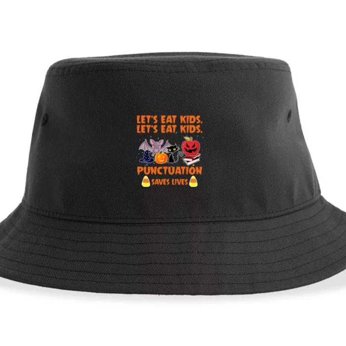 LetS Eat Kids Punctuation Sustainable Bucket Hat