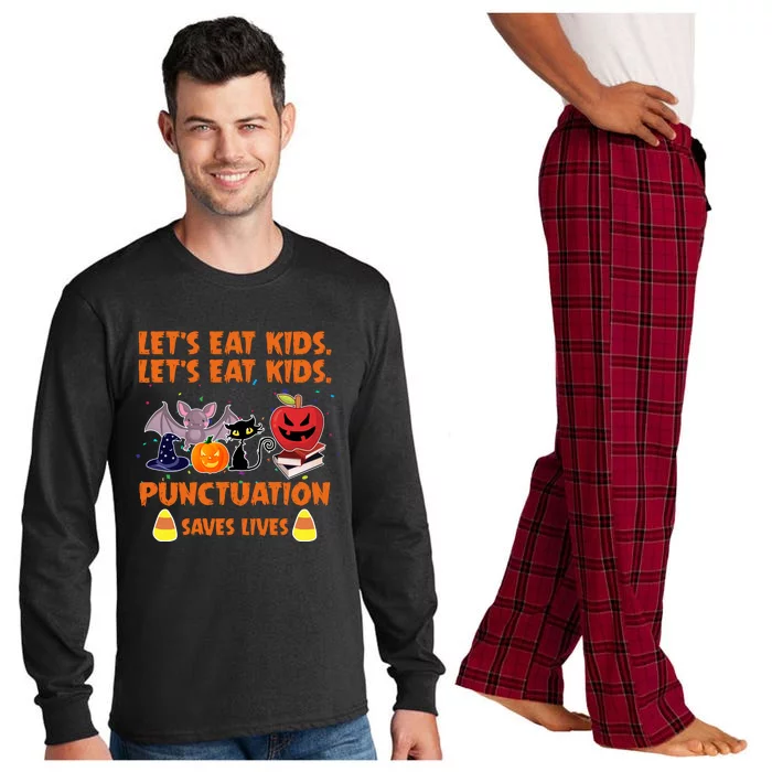 LetS Eat Kids Punctuation Long Sleeve Pajama Set