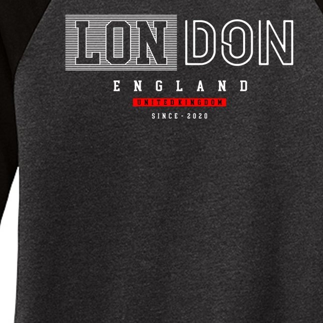 London England Women’s Tri-Blend 3/4-Sleeve Raglan Shirt