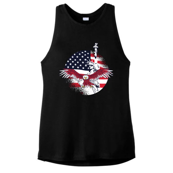 Liberty Eagle Ladies Tri-Blend Wicking Tank