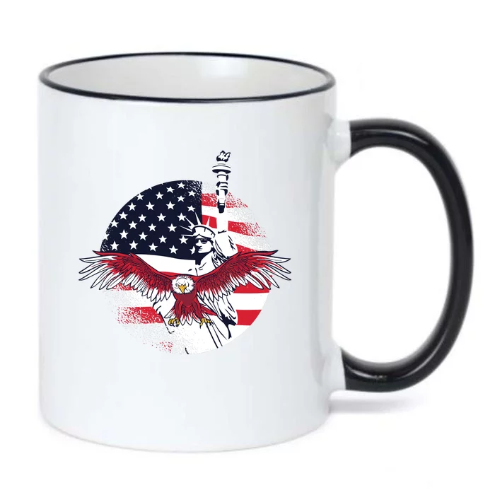 Liberty Eagle Black Color Changing Mug