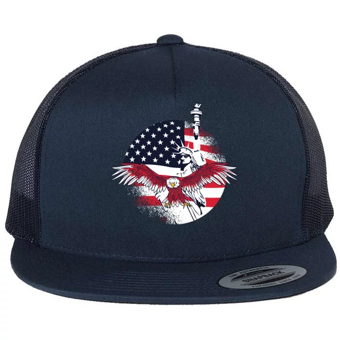 Liberty Eagle Flat Bill Trucker Hat