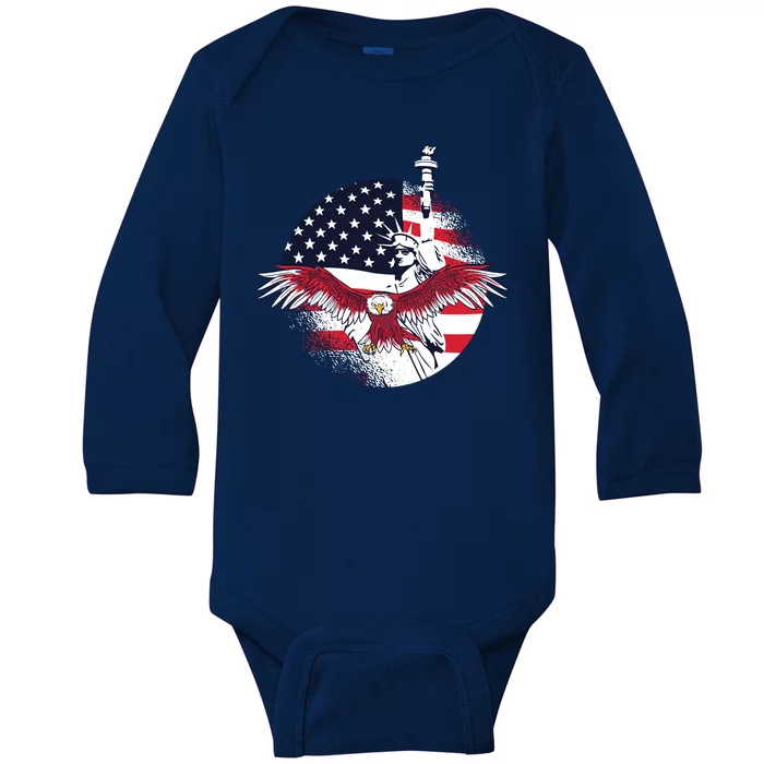 Liberty Eagle Baby Long Sleeve Bodysuit