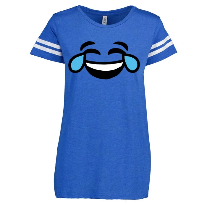 Laugh Emoji Enza Ladies Jersey Football T-Shirt