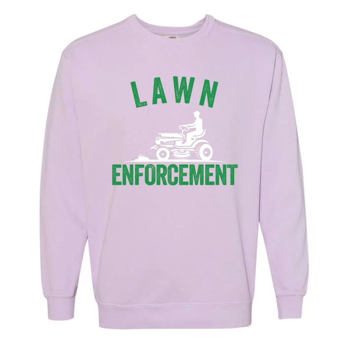 Lawn Enforcement Lawn Aficionado Lawn Care Lover Lawn Pride Lawncare Yardwork Garment-Dyed Sweatshirt