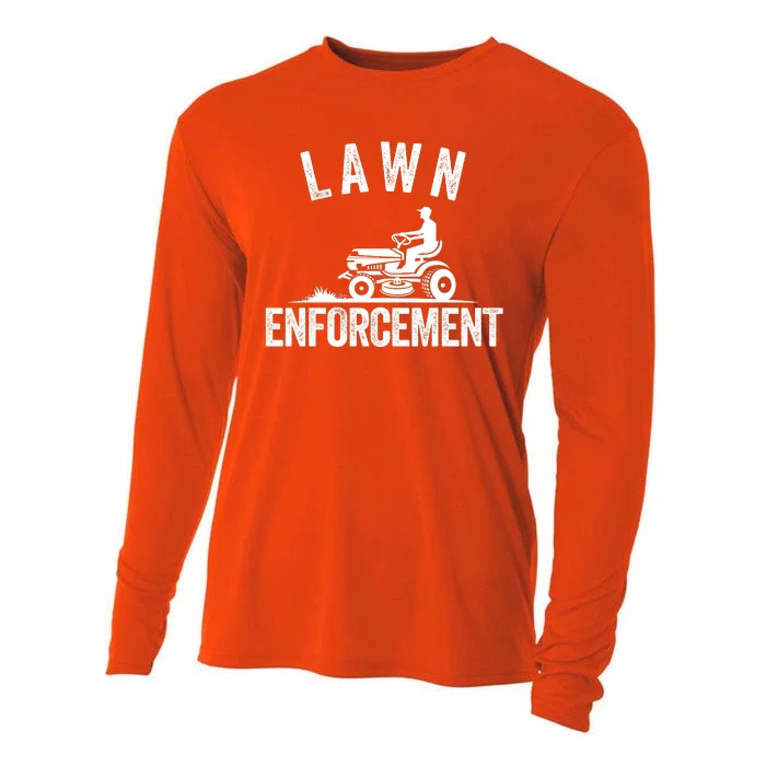 Lawn Enforcement Lawn Aficionado Yardwork Lawn Care Lover Lawn Pride Lawncare Cooling Performance Long Sleeve Crew