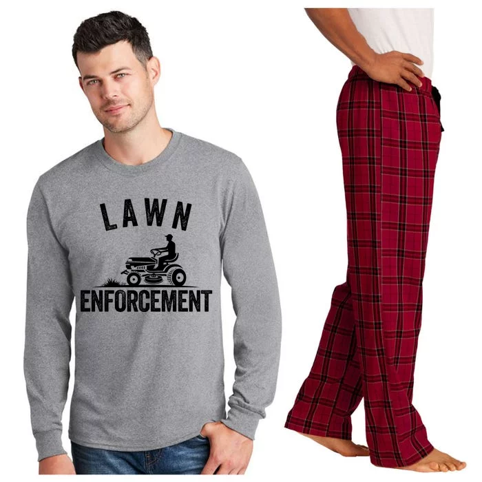 Lawn Enforcement Lawn Aficionado Yardwork Lawn Care Lover Lawn Pride Lawncare Long Sleeve Pajama Set