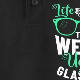 Lens Expert Life Is Too Short To Wear Ugly Glasses Optician Dry Zone Grid Performance Polo