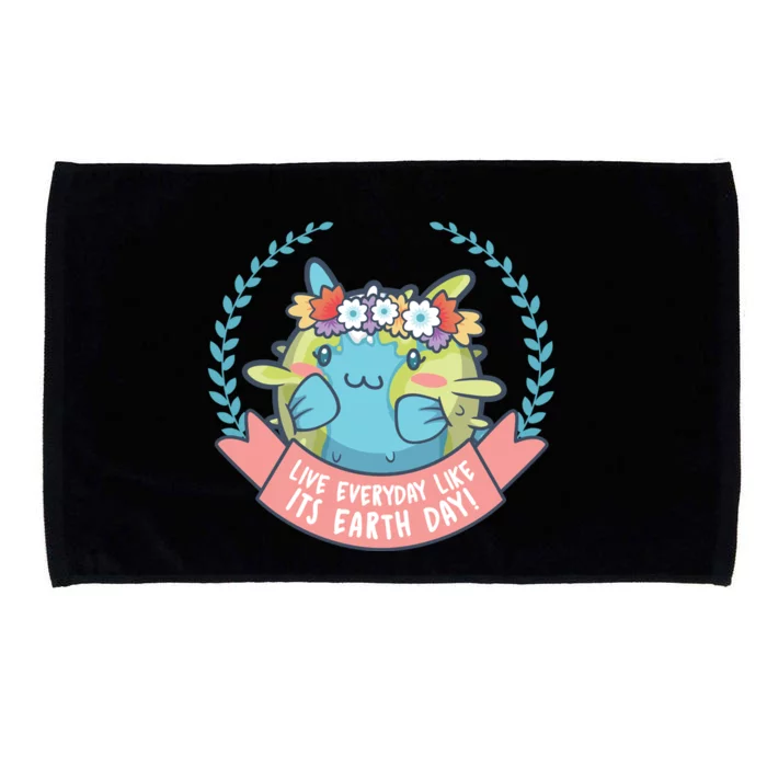 Live Everyday Like It's Earth Day Cute Microfiber Hand Towel