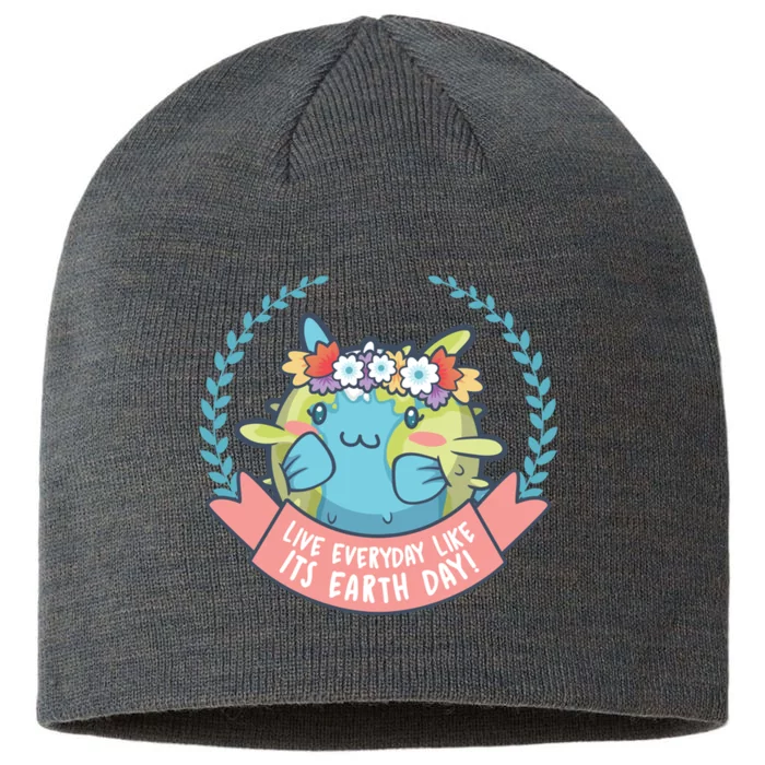 Live Everyday Like It's Earth Day Cute 8 1/2in Sustainable Knit Beanie