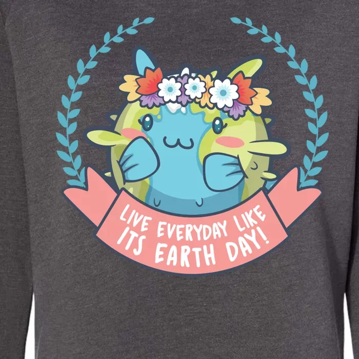 Live Everyday Like It's Earth Day Cute Womens California Wash Sweatshirt