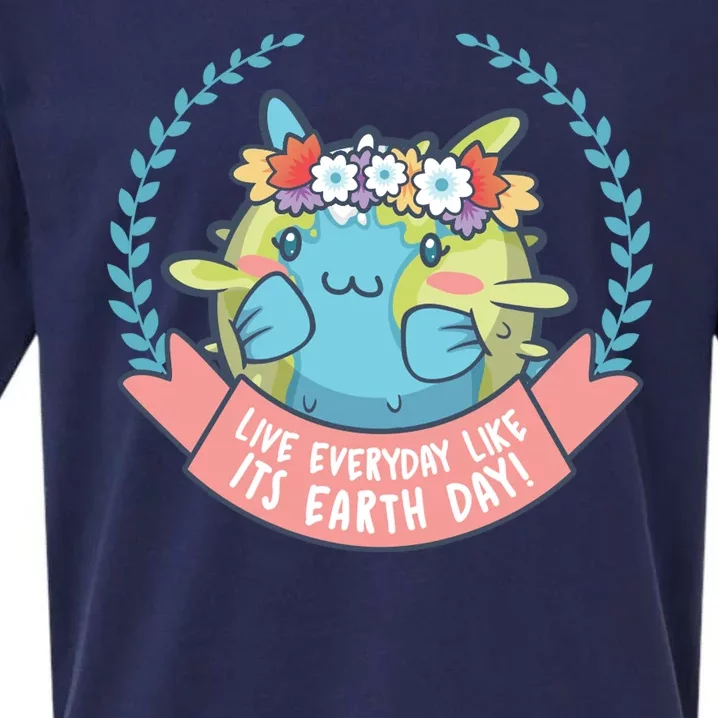 Live Everyday Like It's Earth Day Cute Sueded Cloud Jersey T-Shirt