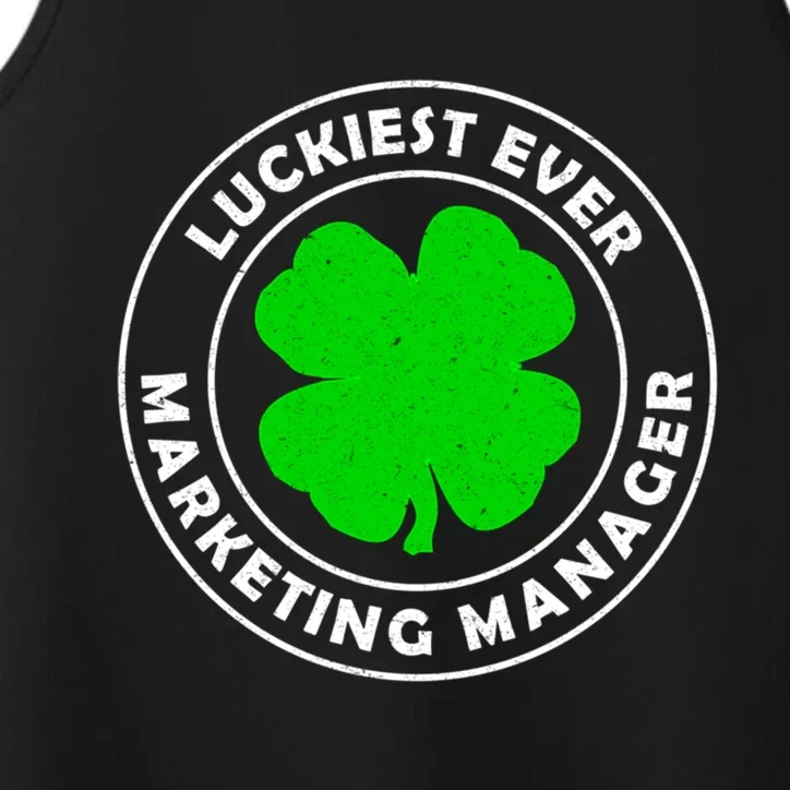 Luckiest Ever Marketing Ager Lucky St Patrick's Day Great Gift Performance Tank