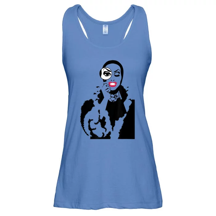 Little Edie Monsoon Drag Queen Race Graphic Ladies Essential Flowy Tank