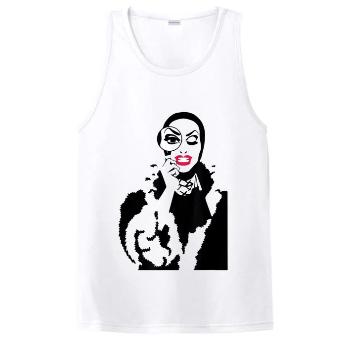 Little Edie Monsoon Drag Queen Race Graphic Performance Tank