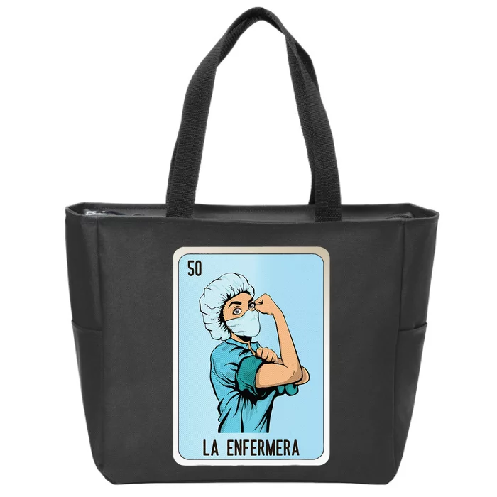 La Enfermera Mexican Slang Chicano Bingo Cards Zip Tote Bag