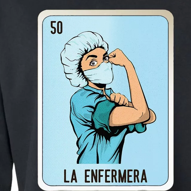 La Enfermera Mexican Slang Chicano Bingo Cards Cropped Pullover Crew