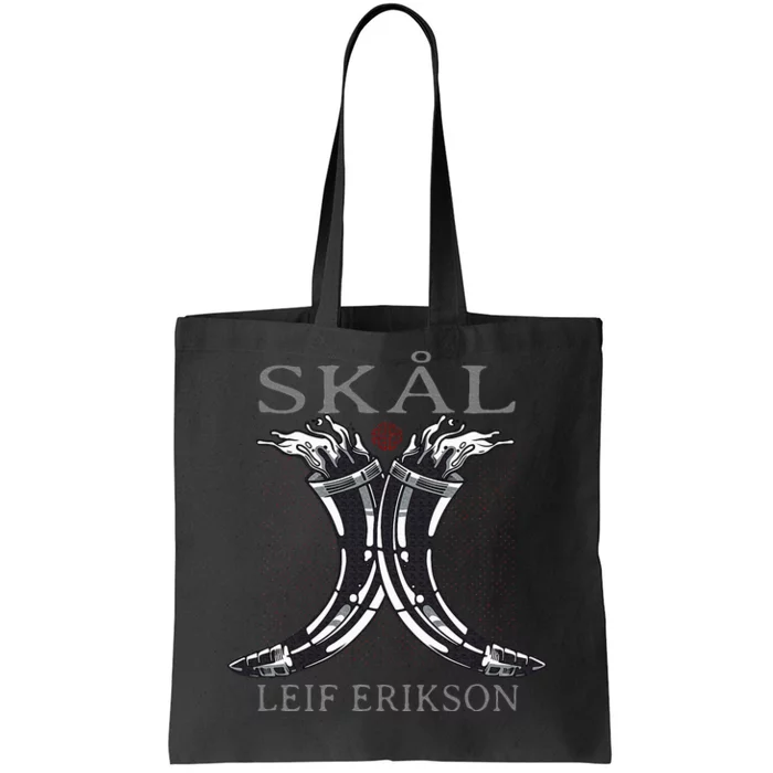 Leif Erikson Mead Horns SkåL Viking For Norseman Tote Bag