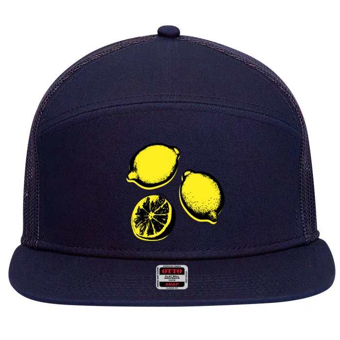 Lemon 7 Panel Mesh Trucker Snapback Hat