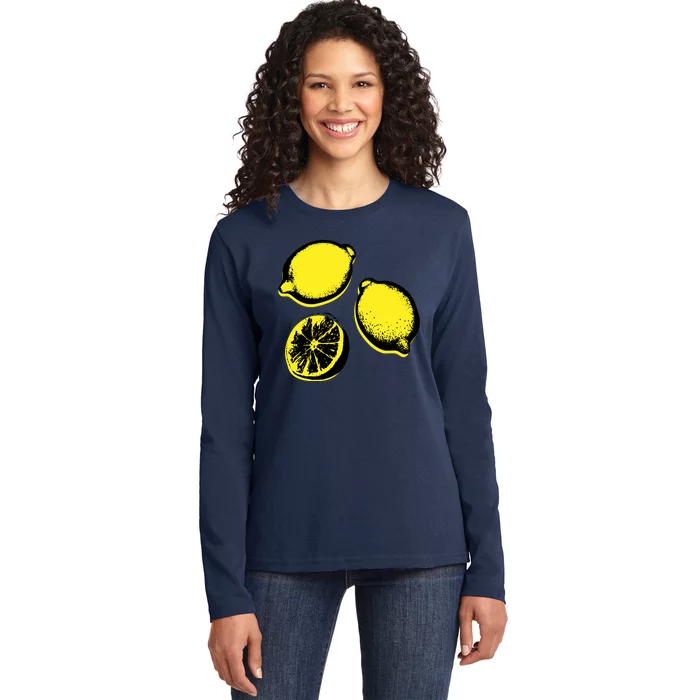 Lemon Ladies Long Sleeve Shirt