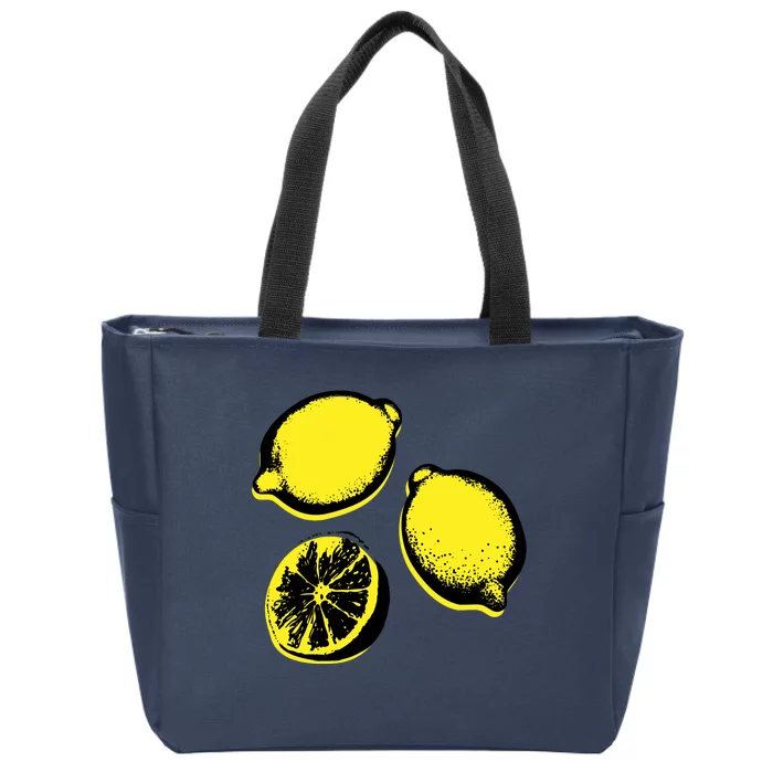 Lemon Zip Tote Bag