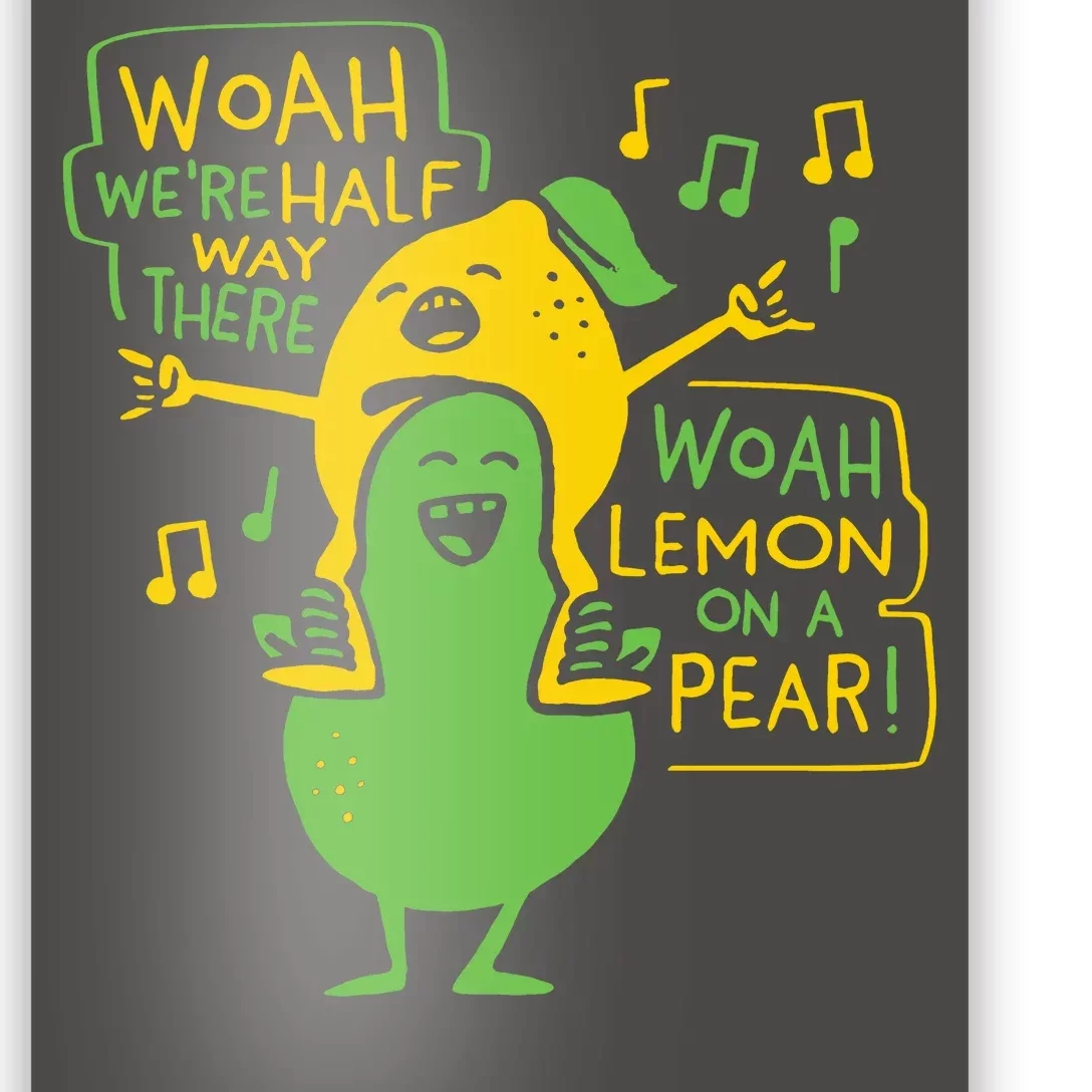 Lemon On A Pear Poster