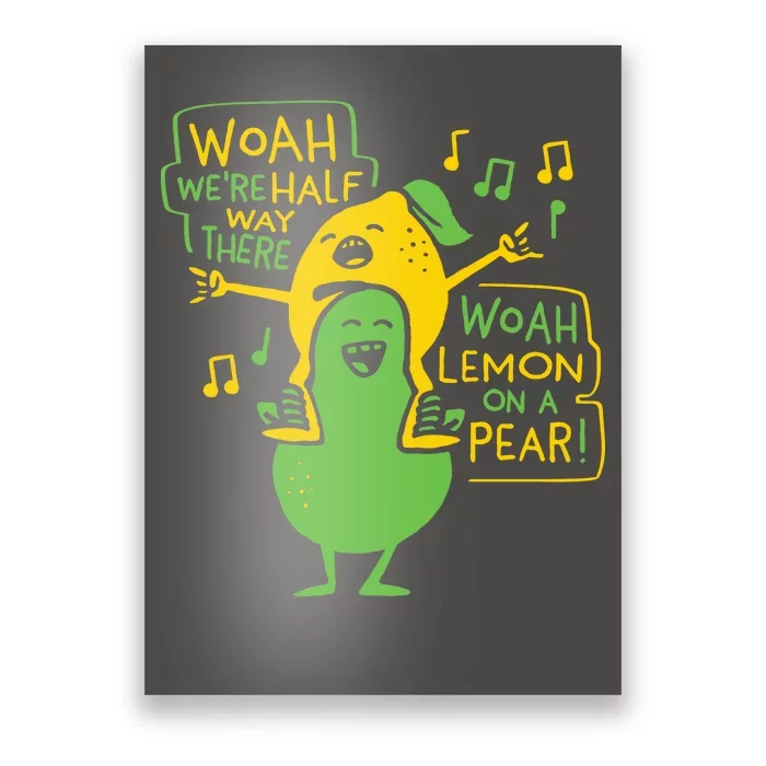 Lemon On A Pear Poster