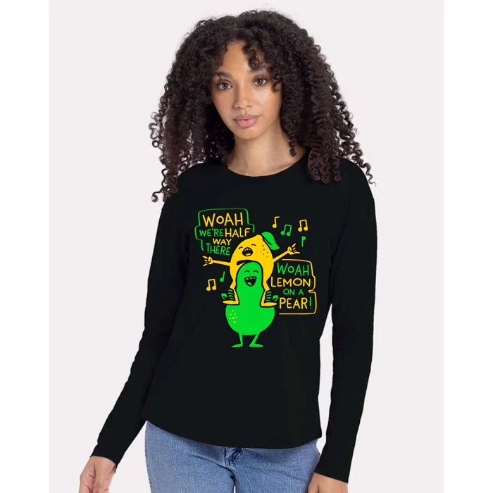 Lemon On A Pear Funny Meme Womens Cotton Relaxed Long Sleeve T-Shirt