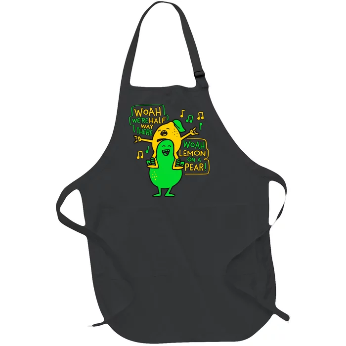 Lemon On A Pear Funny Meme Full-Length Apron With Pocket