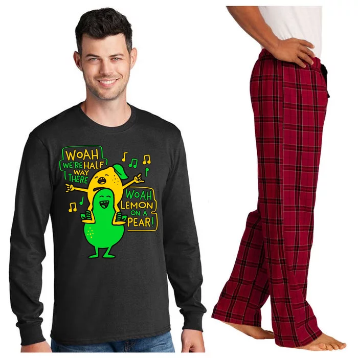 Lemon On A Pear Funny Meme Long Sleeve Pajama Set