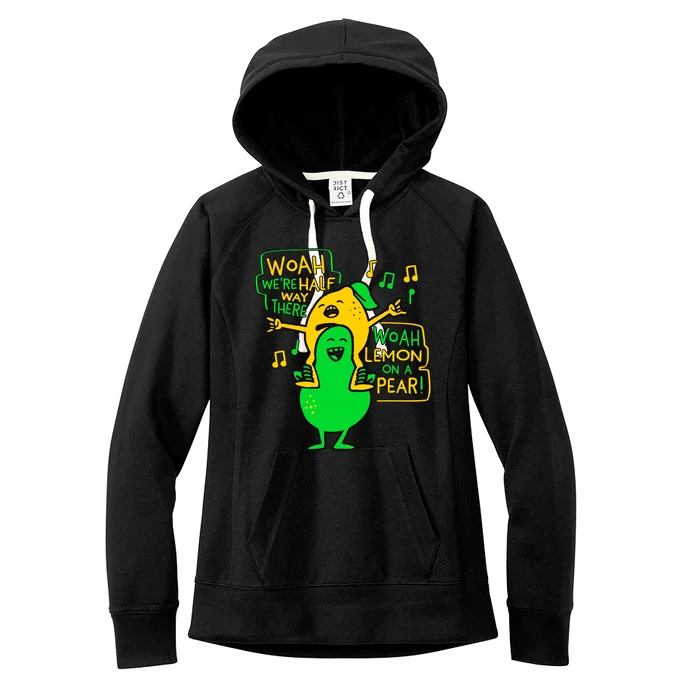 Lemon On A Pear Funny Meme Women's Fleece Hoodie