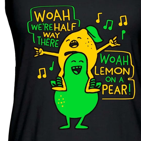 Lemon On A Pear Funny Meme Ladies Essential Flowy Tank