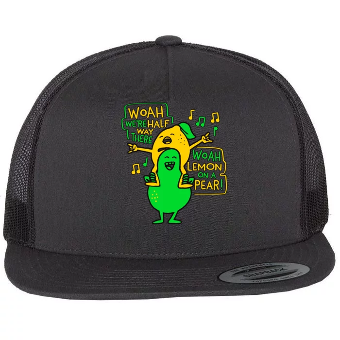 Lemon On A Pear Funny Meme Flat Bill Trucker Hat