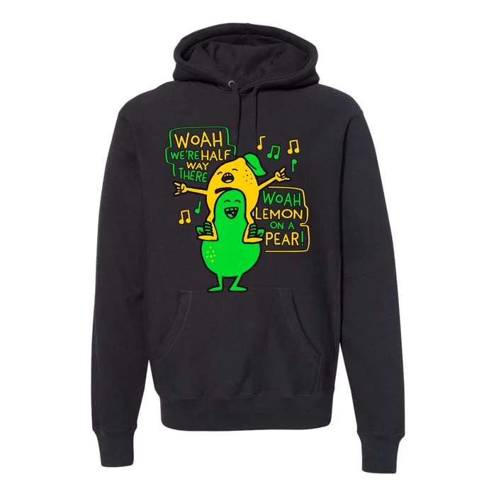 Lemon On A Pear Funny Meme Premium Hoodie