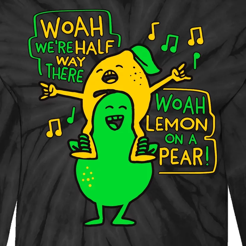 Lemon On A Pear Funny Meme Tie-Dye Long Sleeve Shirt