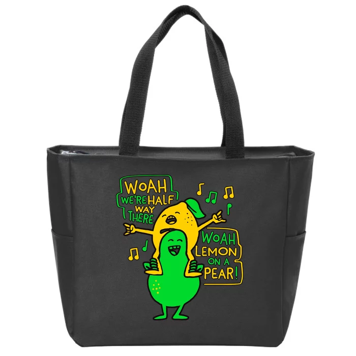 Lemon On A Pear Funny Meme Zip Tote Bag